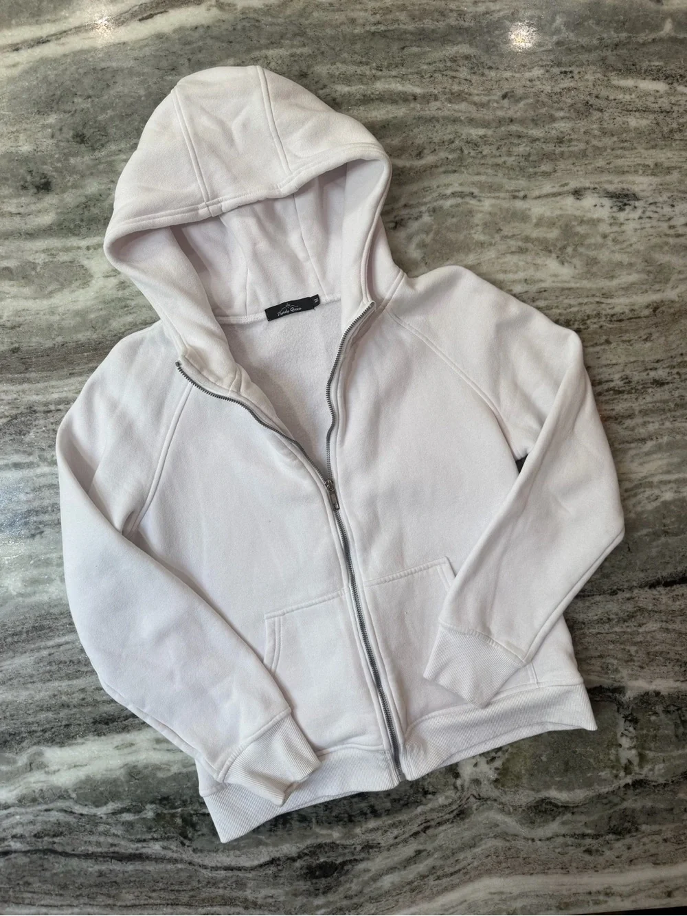 Trendy Queen White Zip-Up Hoodie
Size Medium - Picture 2 of 4